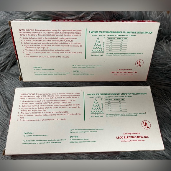 2 Boxes Ritz Bubble Lights Vintage Christmas Red Yellow Blue 7 in Each Box - Picture 5 of 8